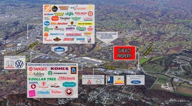 2790 E Stone Dr, Kingsport, TN - AERIAL map view