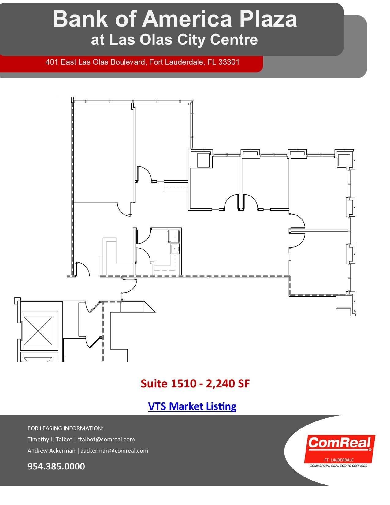 401 E Las Olas Blvd, Fort Lauderdale, FL for lease Floor Plan- Image 1 of 1