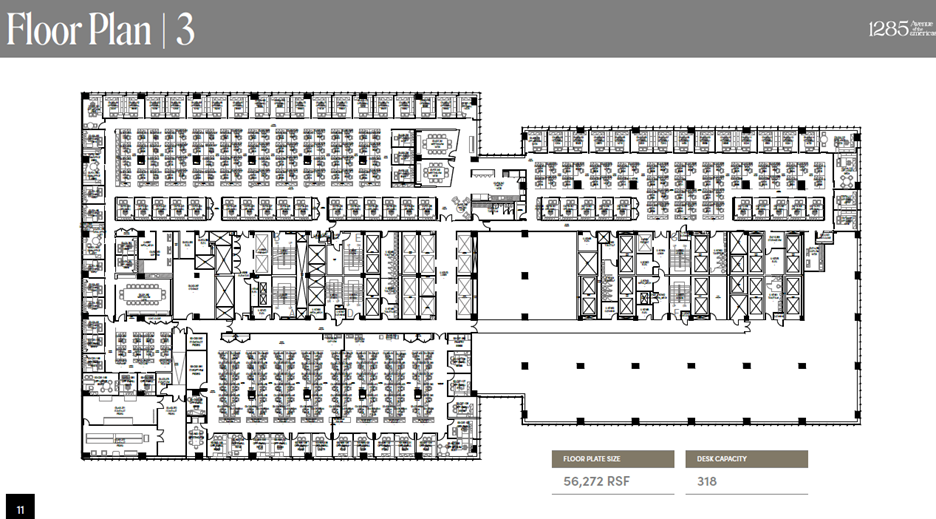 1285 Avenue of the Americas, New York, NY for lease Floor Plan- Image 1 of 4