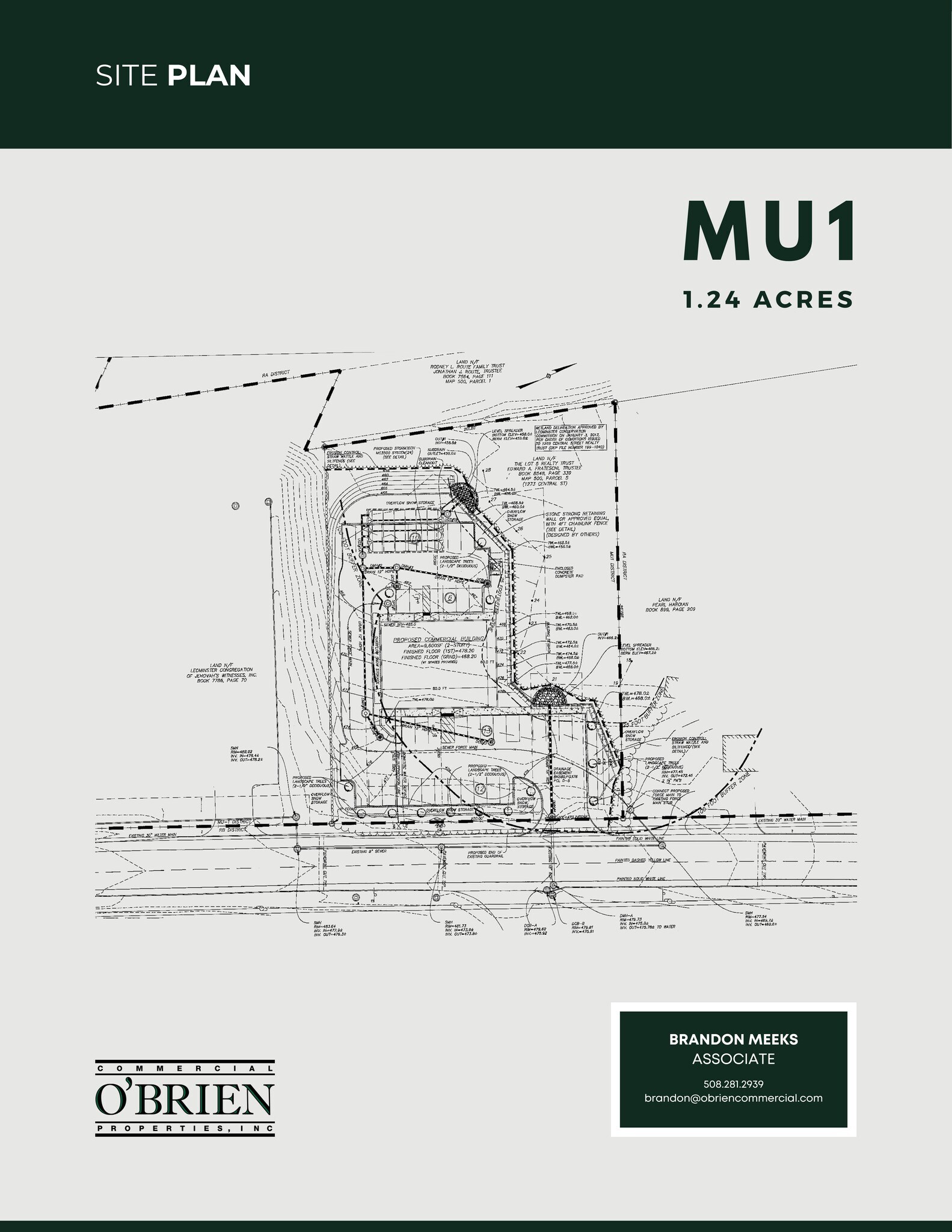 1272 Central st, Leominster, MA à louer Plan de site- Image 1 de 16