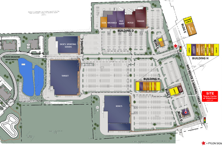 Towne Center at Watertown, Watertown, NY à louer - Plan de site - Image 2 de 6