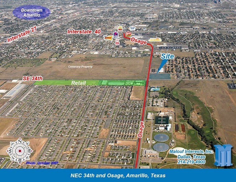 3305 S Osage St, Amarillo, TX à vendre - Aérien - Image 2 de 2