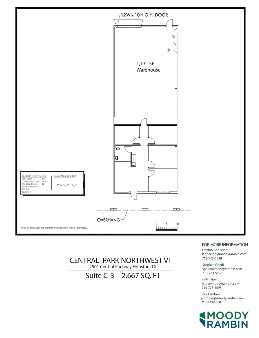 2501 Central Pky, Houston, TX à louer Plan d’étage- Image 1 de 1