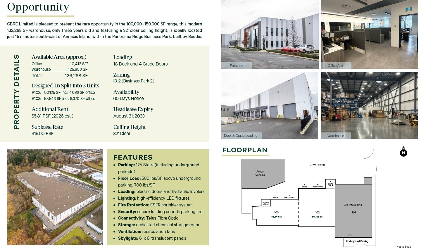 15030 54A Av, Surrey, BC for lease Floor Plan- Image 1 of 1