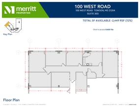 100 West Rd, Towson, MD à louer Plan d’étage- Image 1 de 1