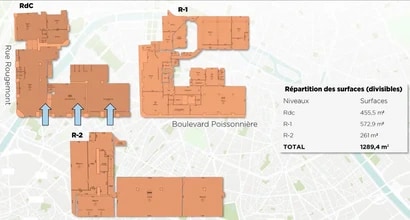 Retail in 14-16 Boulevard Poissonnière, Paris for lease Typical Floor Plan- Image 2 of 2
