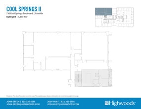 720 Cool Springs Blvd, Franklin, TN à louer Plan d’étage- Image 1 de 1