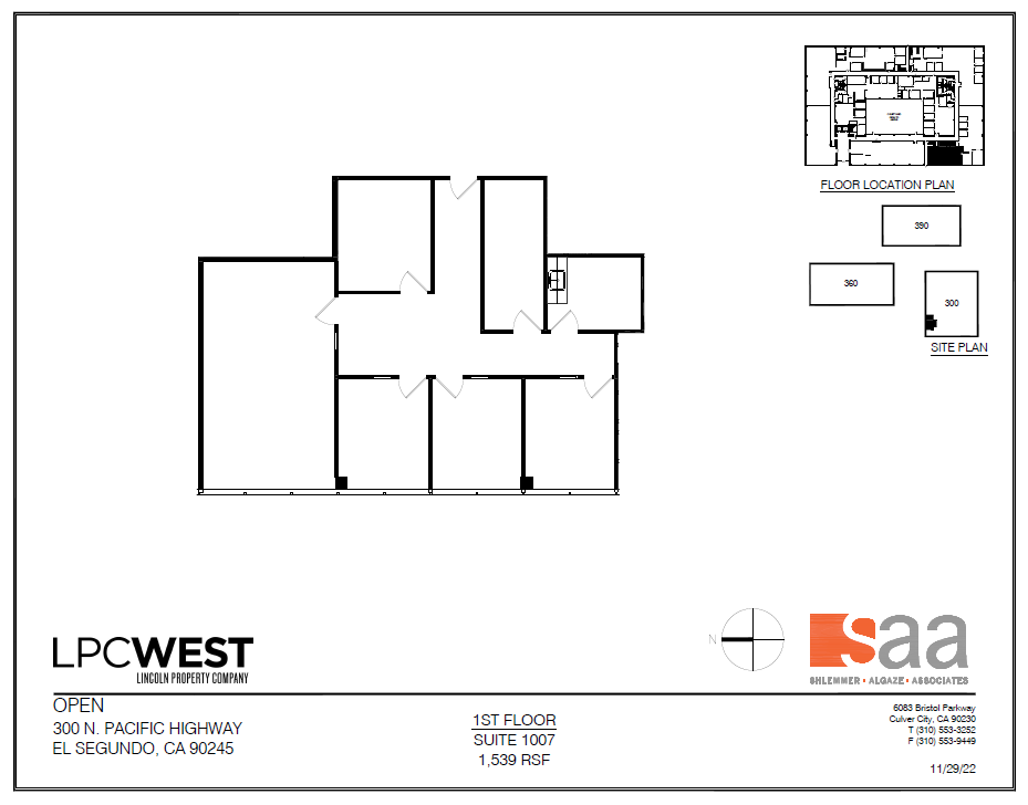 300 N Pacific Coast Hwy, El Segundo, CA à louer Plan d’étage- Image 1 de 1