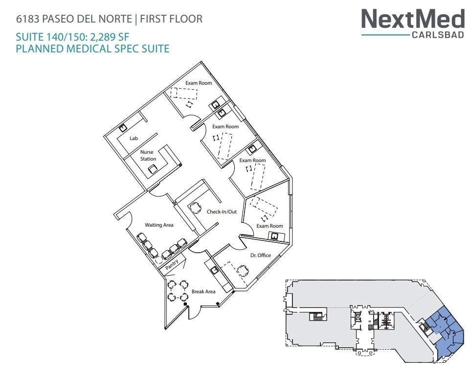 6183 Paseo del Norte, Carlsbad, CA for lease Floor Plan- Image 1 of 1