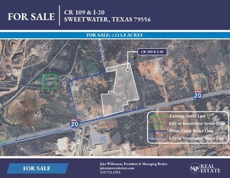 Plus de détails pour CR 109 & I-20 SWEETWATER,, Sweetwater, TX - Terrain à vendre