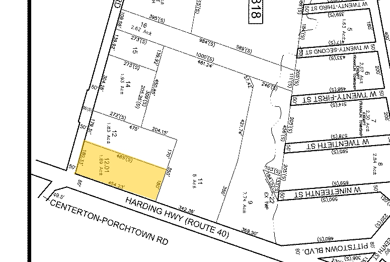 Harding Hwy, Newfield, NJ for sale Plat Map- Image 1 of 1