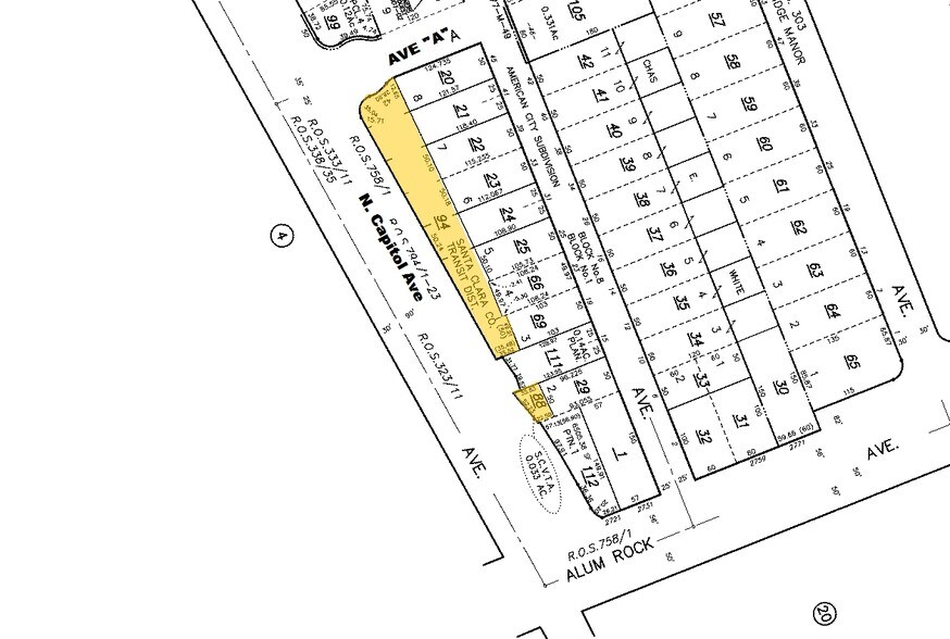 Ave A & Capitol Ave, San Jose, CA à vendre - Plan cadastral - Image 2 de 8