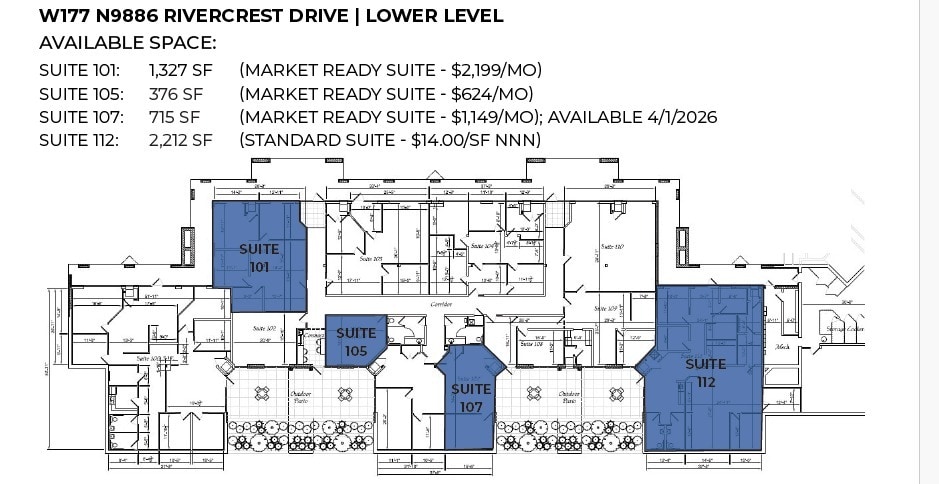 W177N9856-W178 N9912 Rivercrest Dr, Germantown, WI for lease Floor Plan- Image 1 of 1