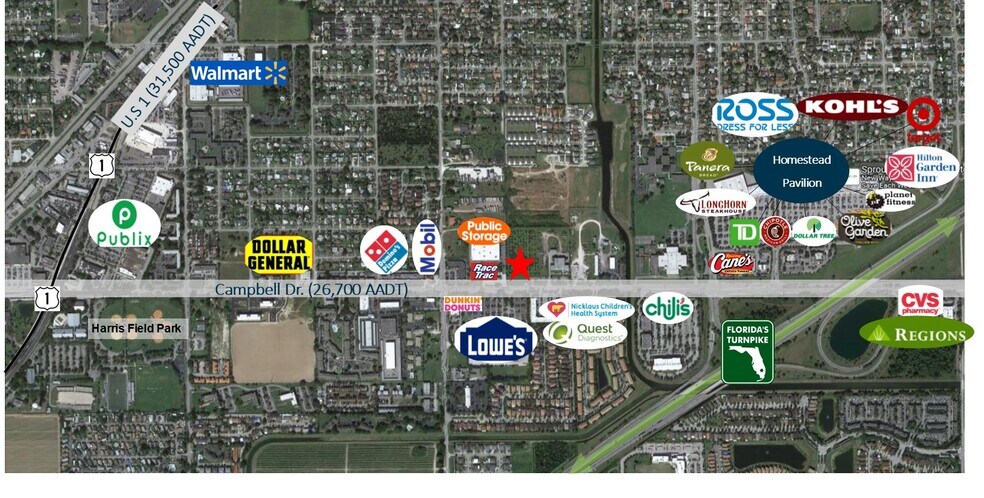 1985 Campbell Drive Homestead FL 33033, Homestead, FL à louer - Aérien - Image 1 de 3