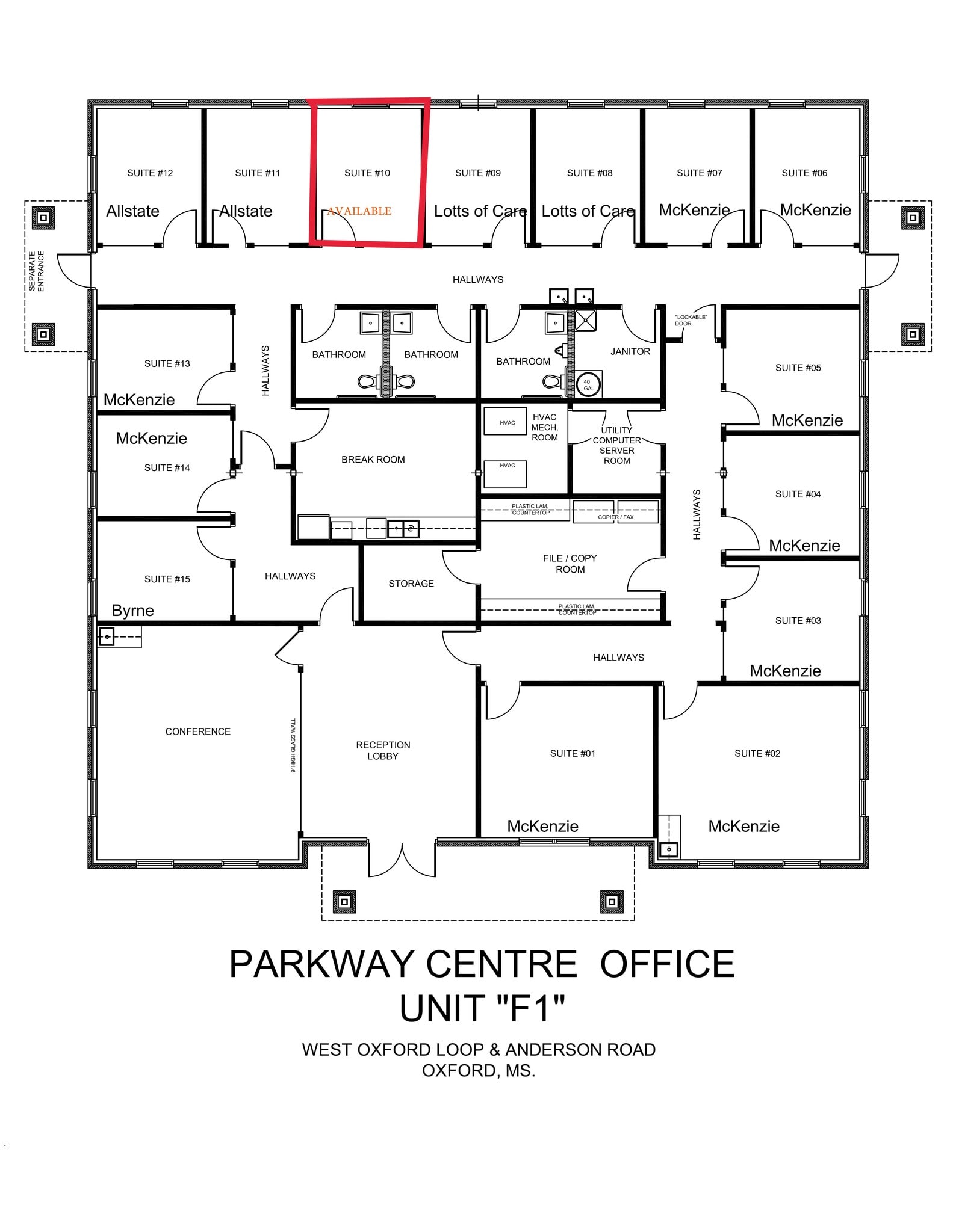 2694 W Oxford Loop, Oxford, MS à louer Plan de site- Image 1 de 1