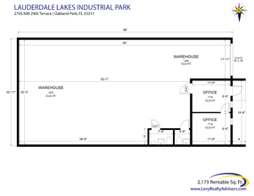 2696 NW 31st Ave, Lauderdale Lakes, FL for lease Floor Plan- Image 2 of 2