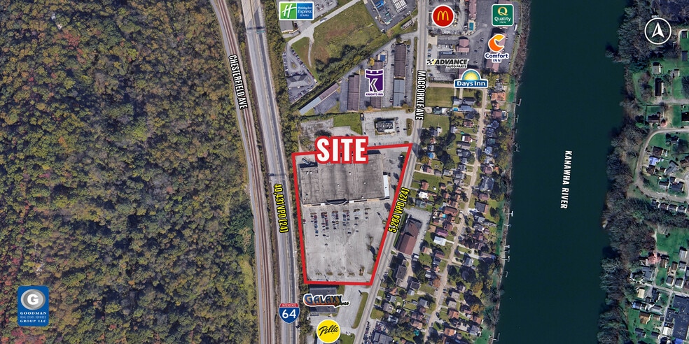 6531 Maccorkle Ave SE, Charleston, WV for sale - Aerial - Image 2 of 8