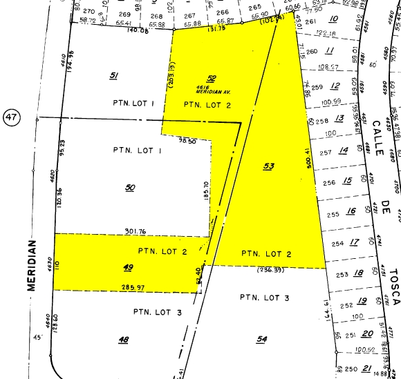 4550-4650 Meridian Ave, San Jose, CA à louer - Plan cadastral - Image 3 de 7