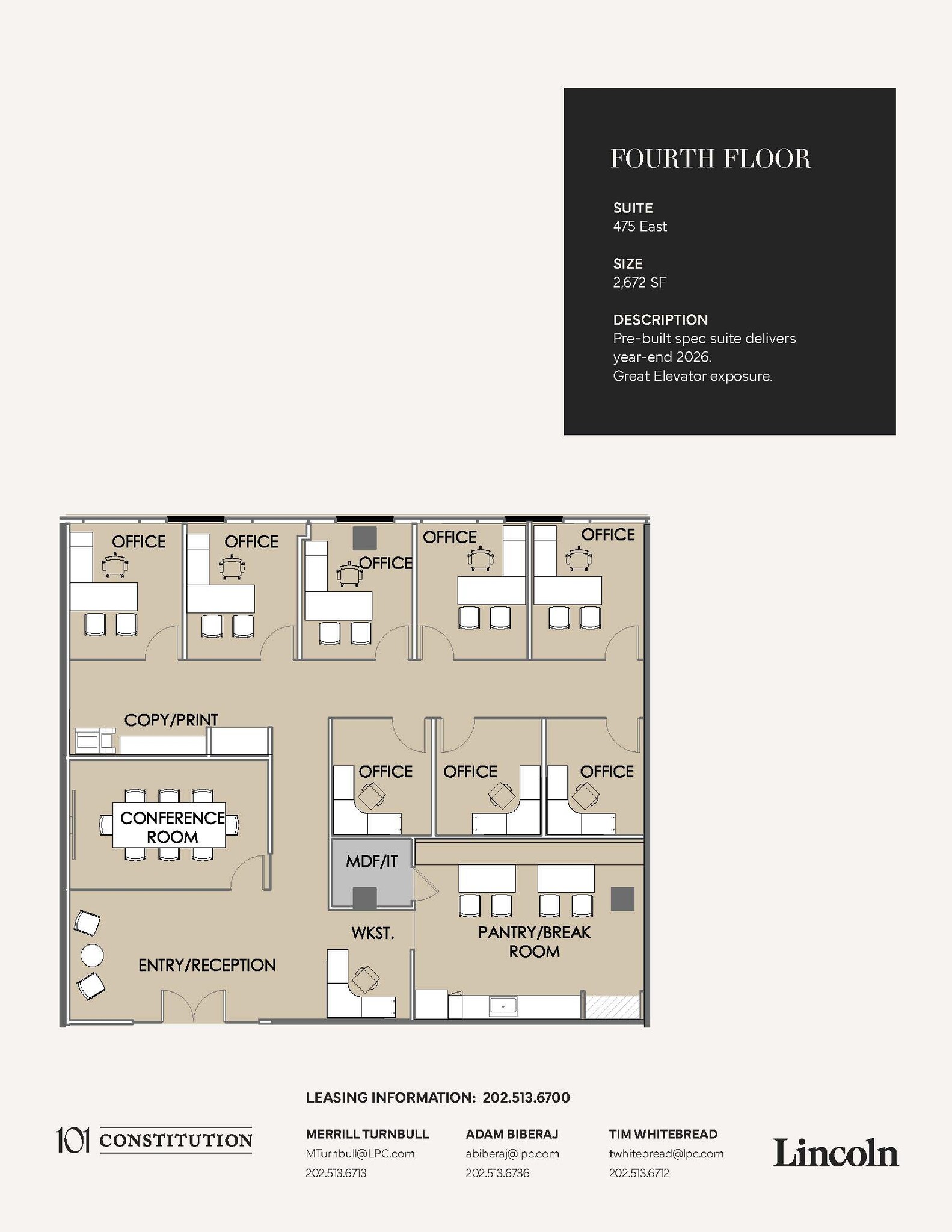 101 Constitution Ave NW, Washington, DC à louer Plan d’étage- Image 1 de 1