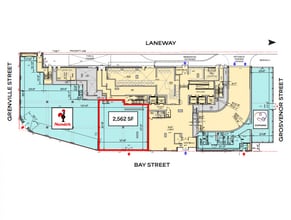 828-832 Bay St, Toronto, ON for lease Floor Plan- Image 1 of 5