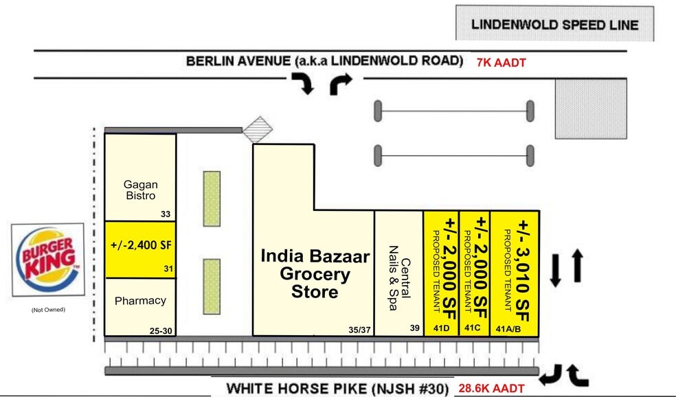 25-41 S White Horse Pike, Stratford, NJ for lease - Building Photo - Image 2 of 7