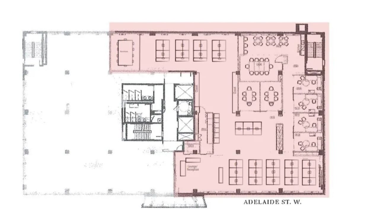 410 Adelaide St W, Toronto, ON for lease Floor Plan- Image 1 of 1