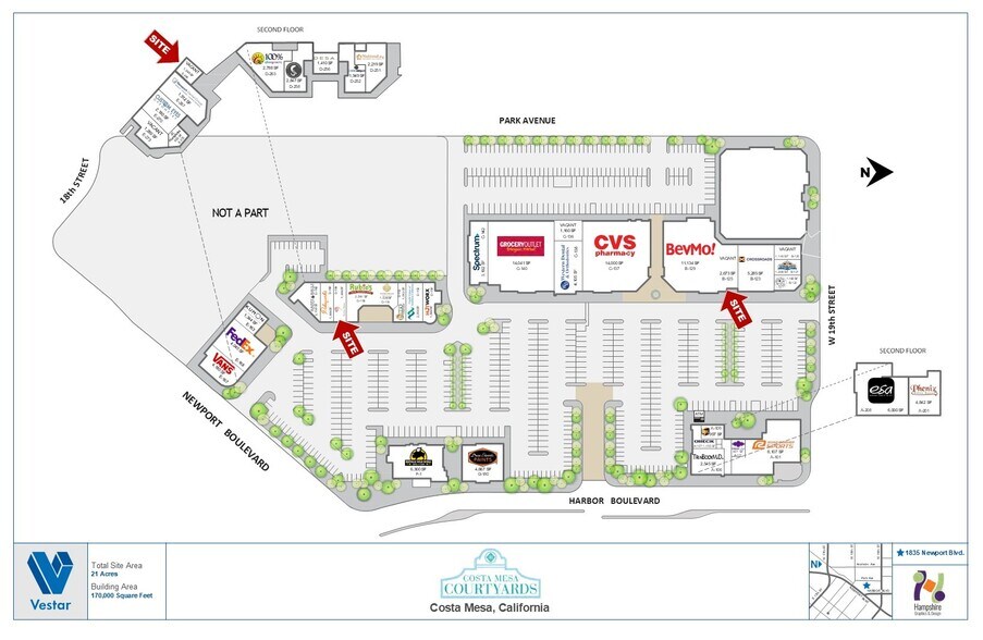 1835 Newport Blvd, Costa Mesa, CA à louer - Plan de site - Image 2 de 6
