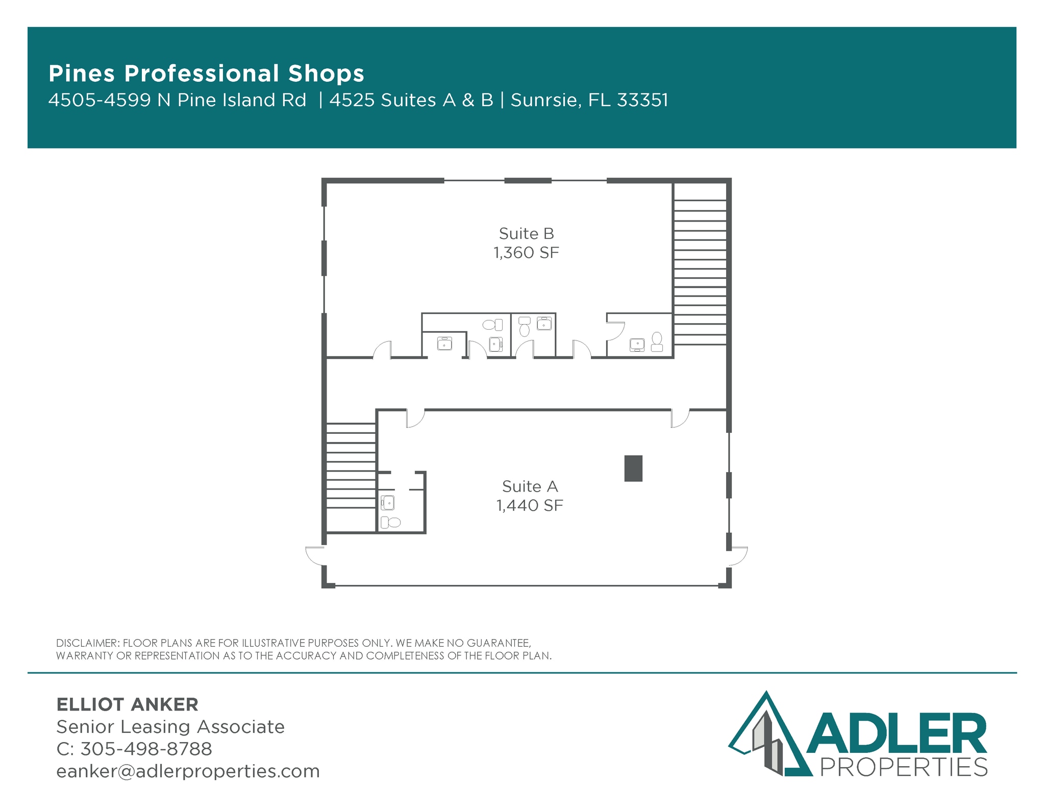 4505-4599 N Pine Island Rd, Sunrise, FL à louer Plan d’étage- Image 1 de 7