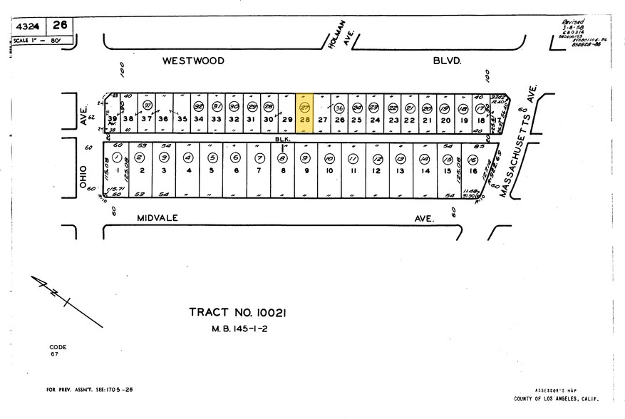 1567-1571 Westwood Blvd, Los Angeles, CA à louer - Plan cadastral - Image 2 de 2