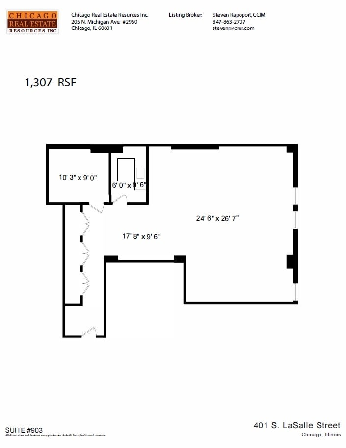 401 S LaSalle St, Chicago, IL for lease Floor Plan- Image 1 of 1