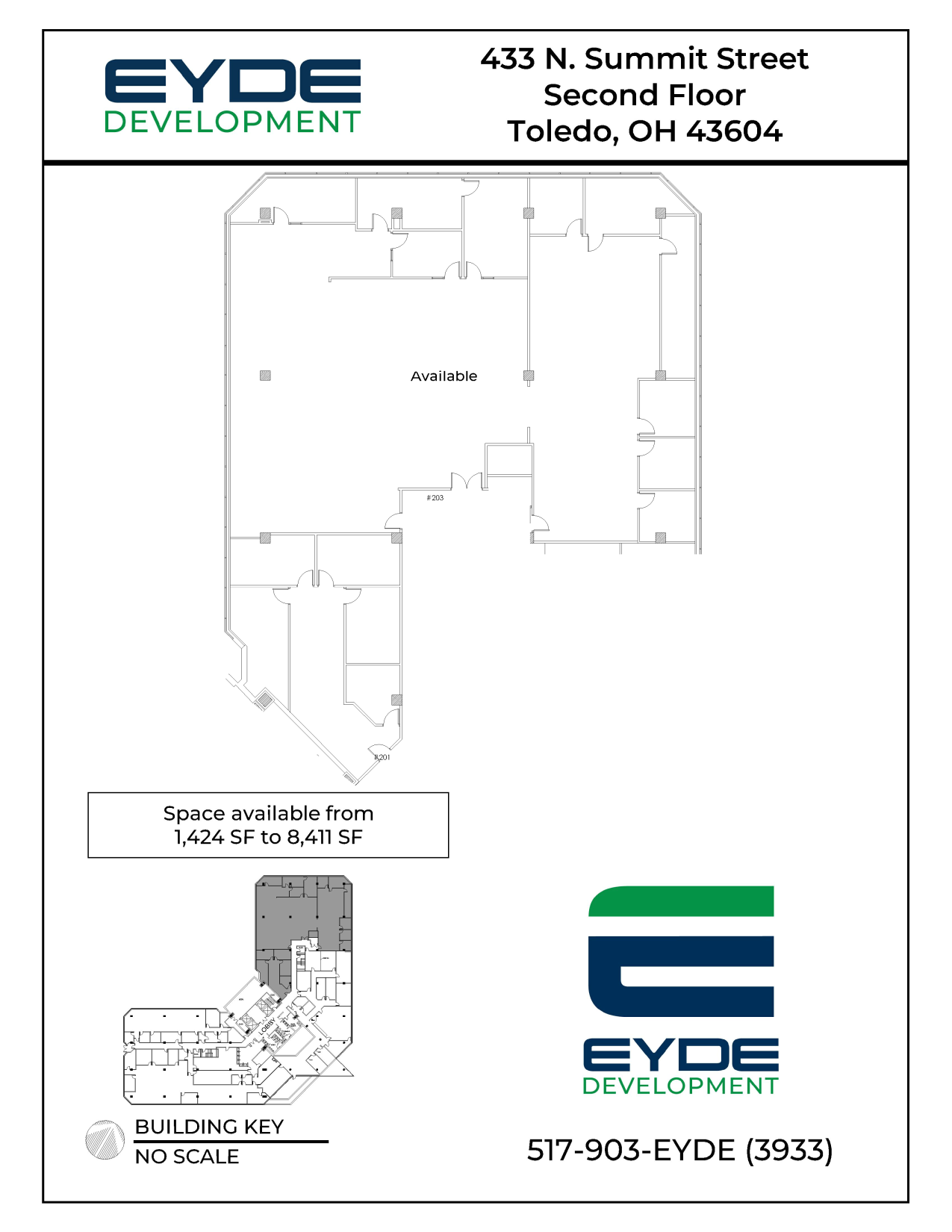 433 N Summit St, Toledo, OH à louer Plan d  tage- Image 1 de 1