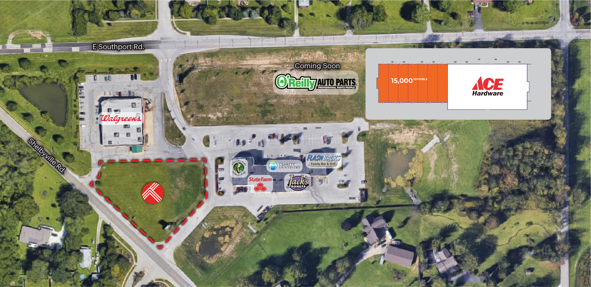 6750 Shelbyville Rd, Indianapolis, IN à louer Aérien- Image 1 de 9