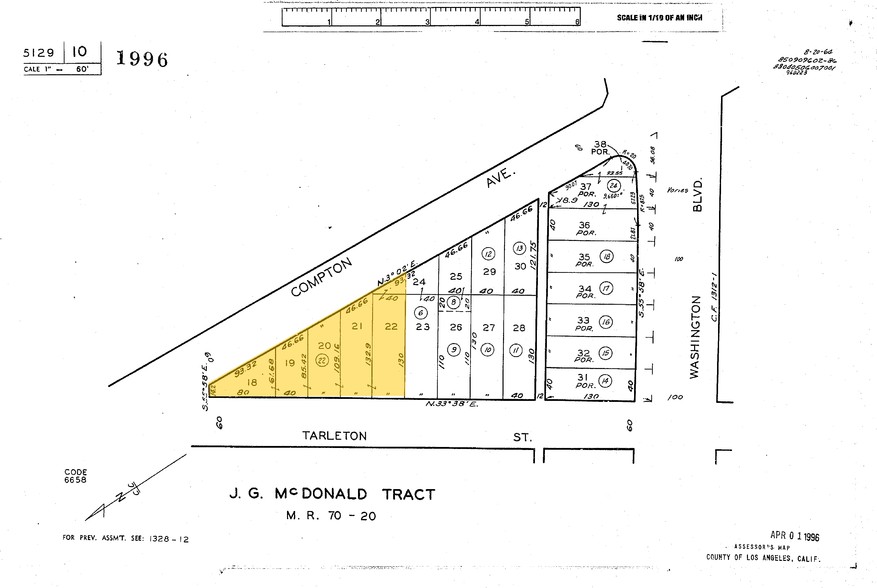 1623 S Compton Ave, Los Angeles, CA à vendre - Plan cadastral - Image 1 de 1