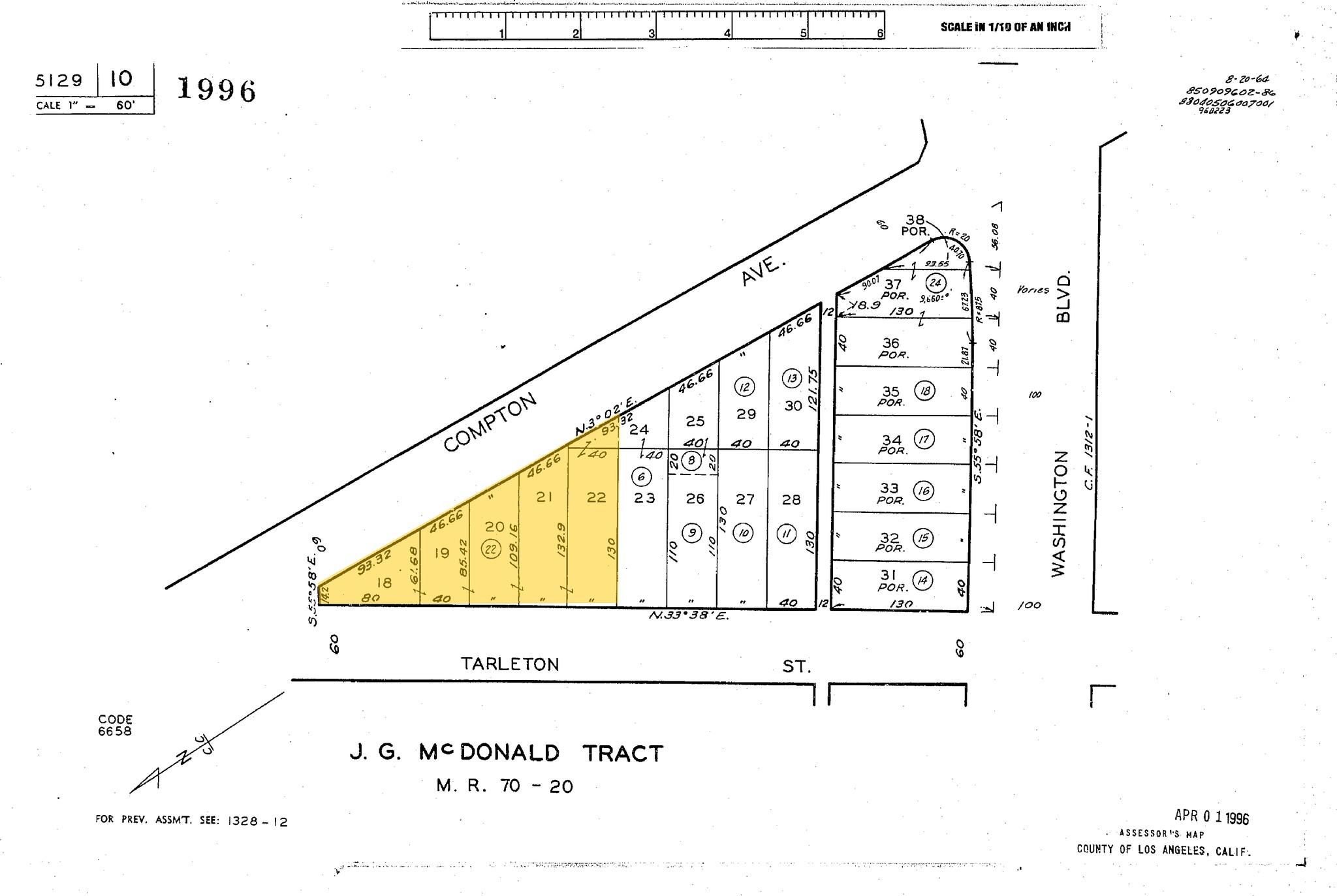 1623 S Compton Ave, Los Angeles, CA for sale Plat Map- Image 1 of 1