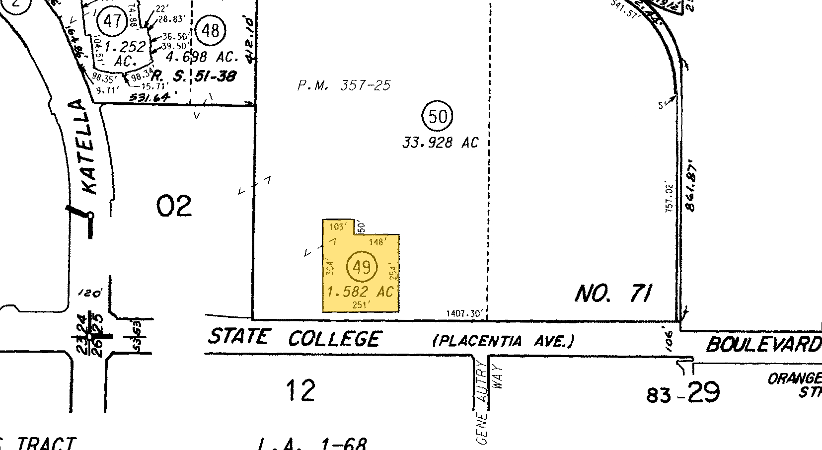 1900 S State College Blvd, Anaheim, CA à vendre Plan cadastral- Image 1 de 1