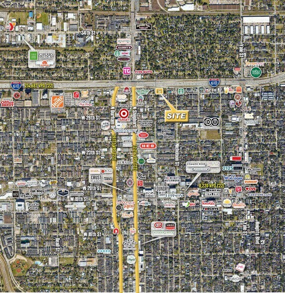 W 28th And I-610, Houston, TX à vendre - Aérien - Image 2 de 5