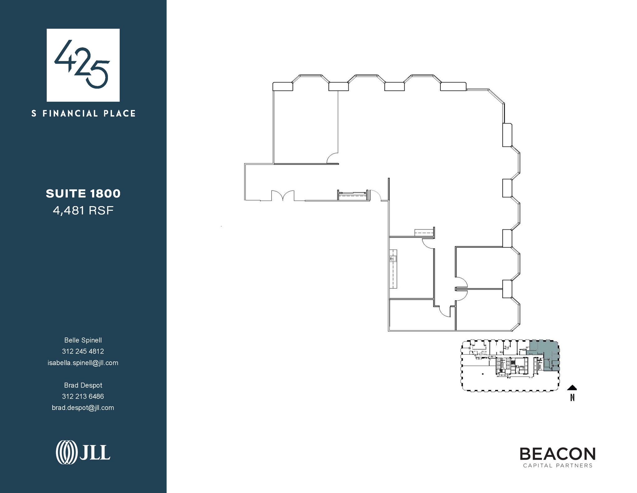 425 S Financial Pl, Chicago, IL for lease Floor Plan- Image 1 of 6