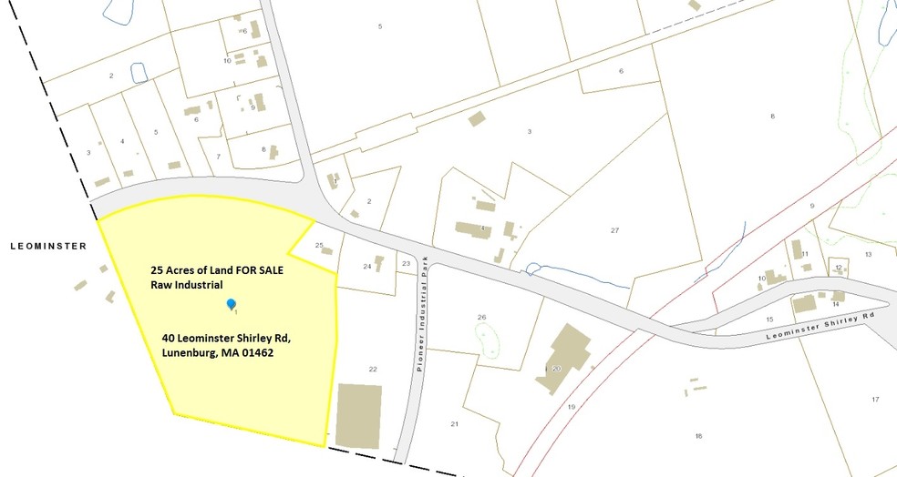 40 Leominster Shirley Rd, Lunenburg, MA à vendre - Plan cadastral - Image 1 de 1