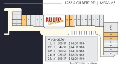 S Gilbert Rd, Mesa, AZ à louer Plan de site- Image 1 de 1