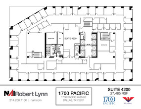 1700 Pacific Ave, Dallas, TX à louer Plan d  tage- Image 1 de 1