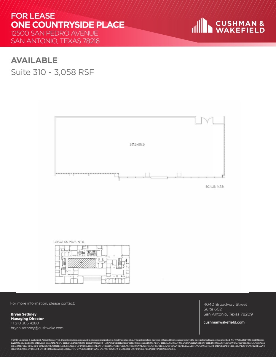 12500 San Pedro Ave, San Antonio, TX à louer Plan d  tage- Image 1 de 1