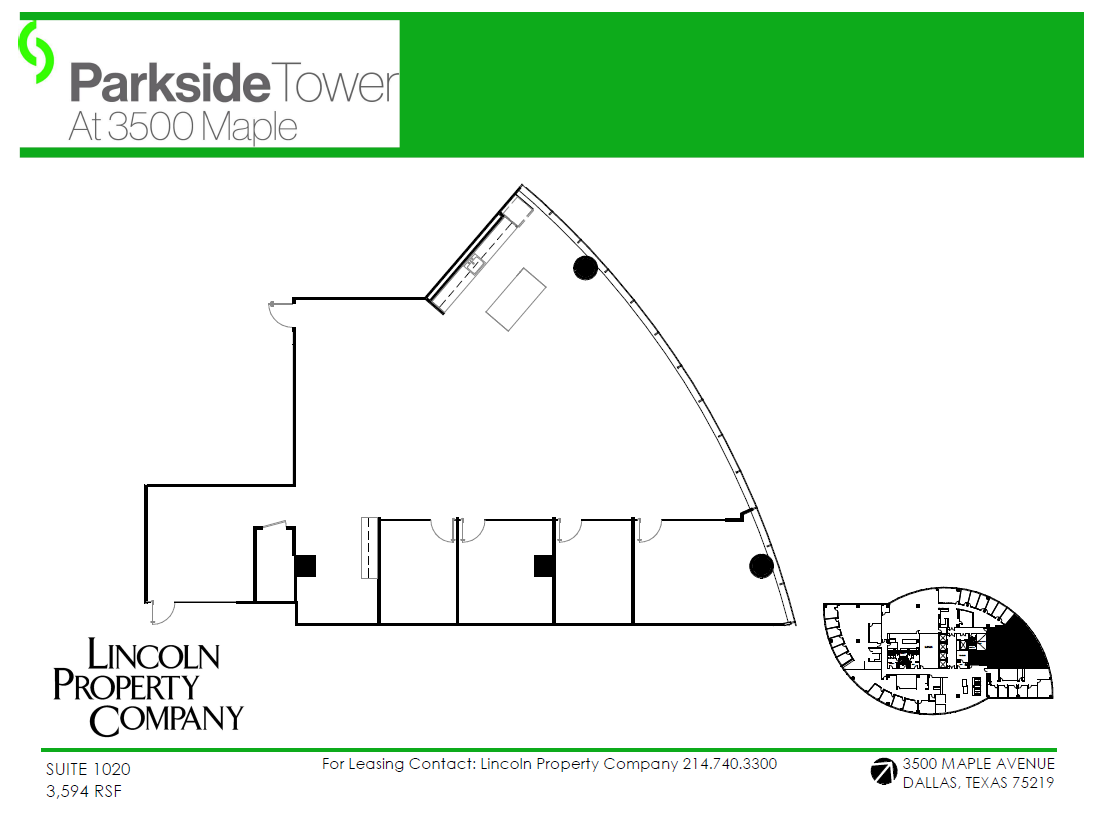 3500 Maple Ave, Dallas, TX for lease Floor Plan- Image 1 of 2