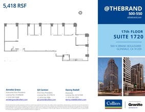 500-550 N Brand Blvd, Glendale, CA à louer Plan d’étage- Image 1 de 1