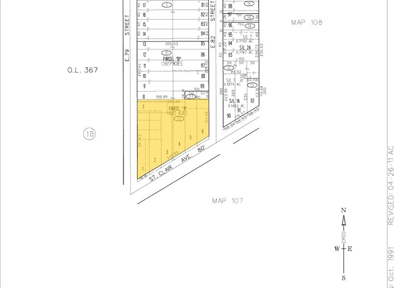 7911 St. Clair Ave, Cleveland, OH à louer - Plan cadastral - Image 3 de 5