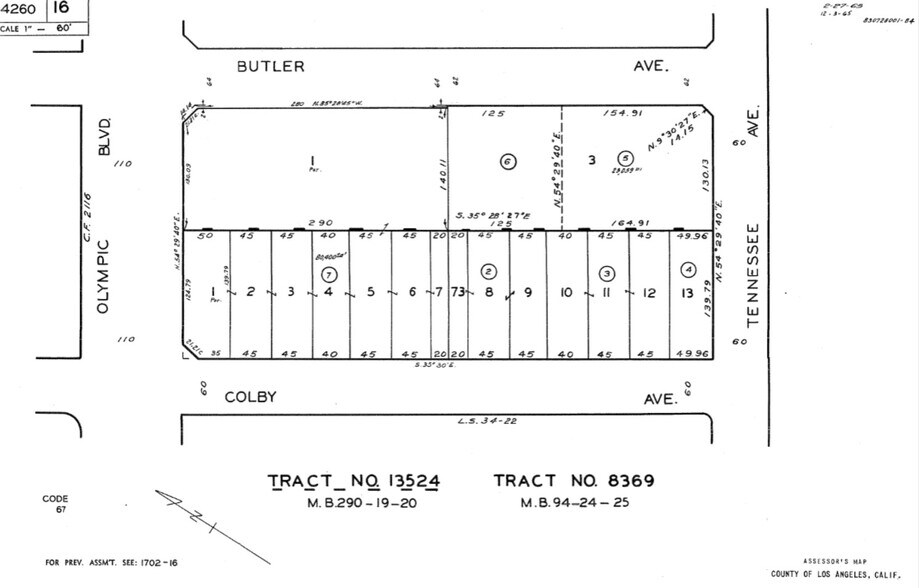 2234 Colby Ave, Los Angeles, CA à vendre - Plan cadastral - Image 3 de 3