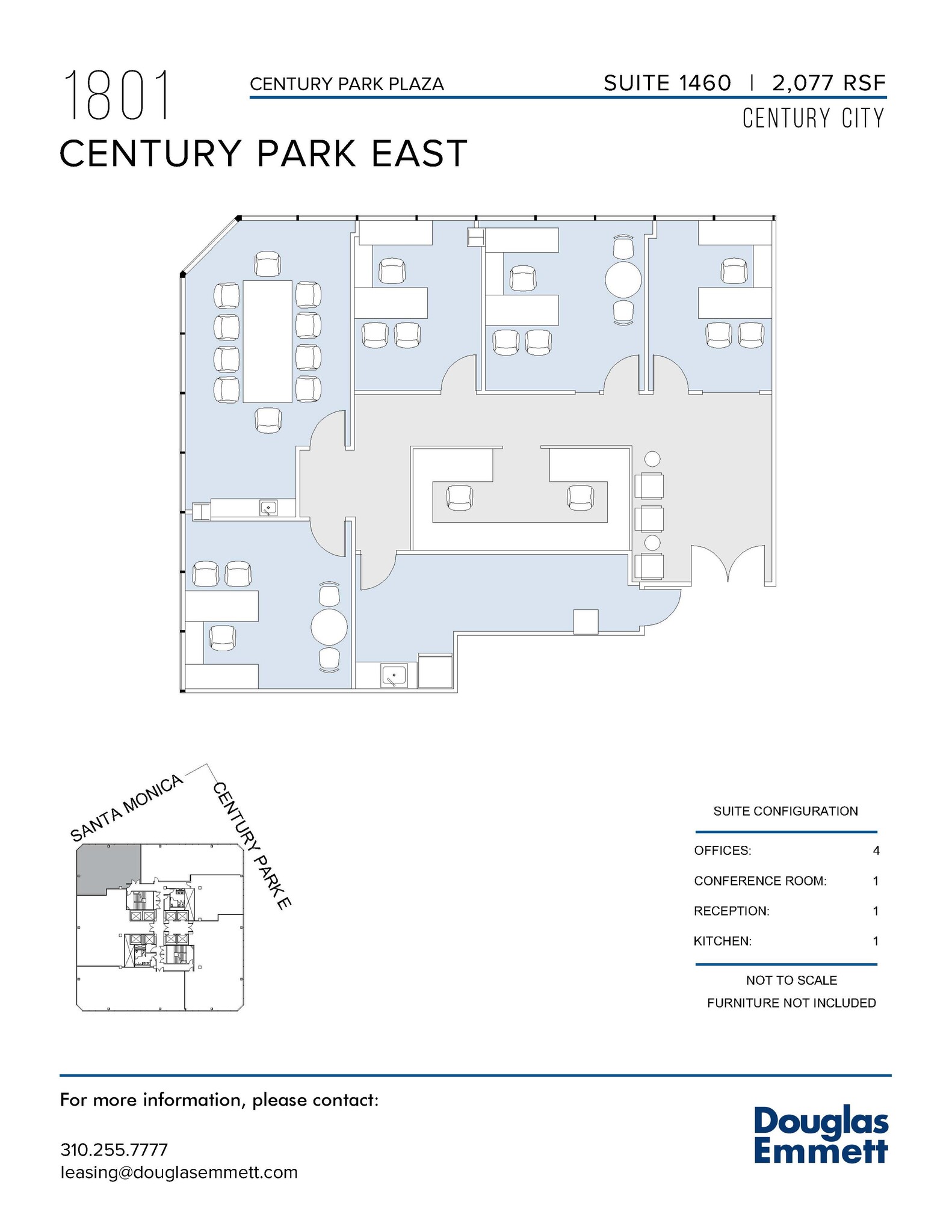 1801 Century Park E, Los Angeles, CA à louer Plan d’étage- Image 1 de 1