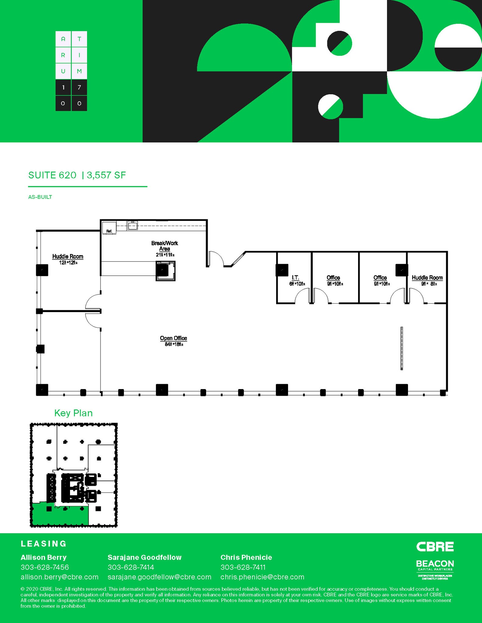 1700 Broadway, Denver, CO à louer Plan d’étage- Image 1 de 1