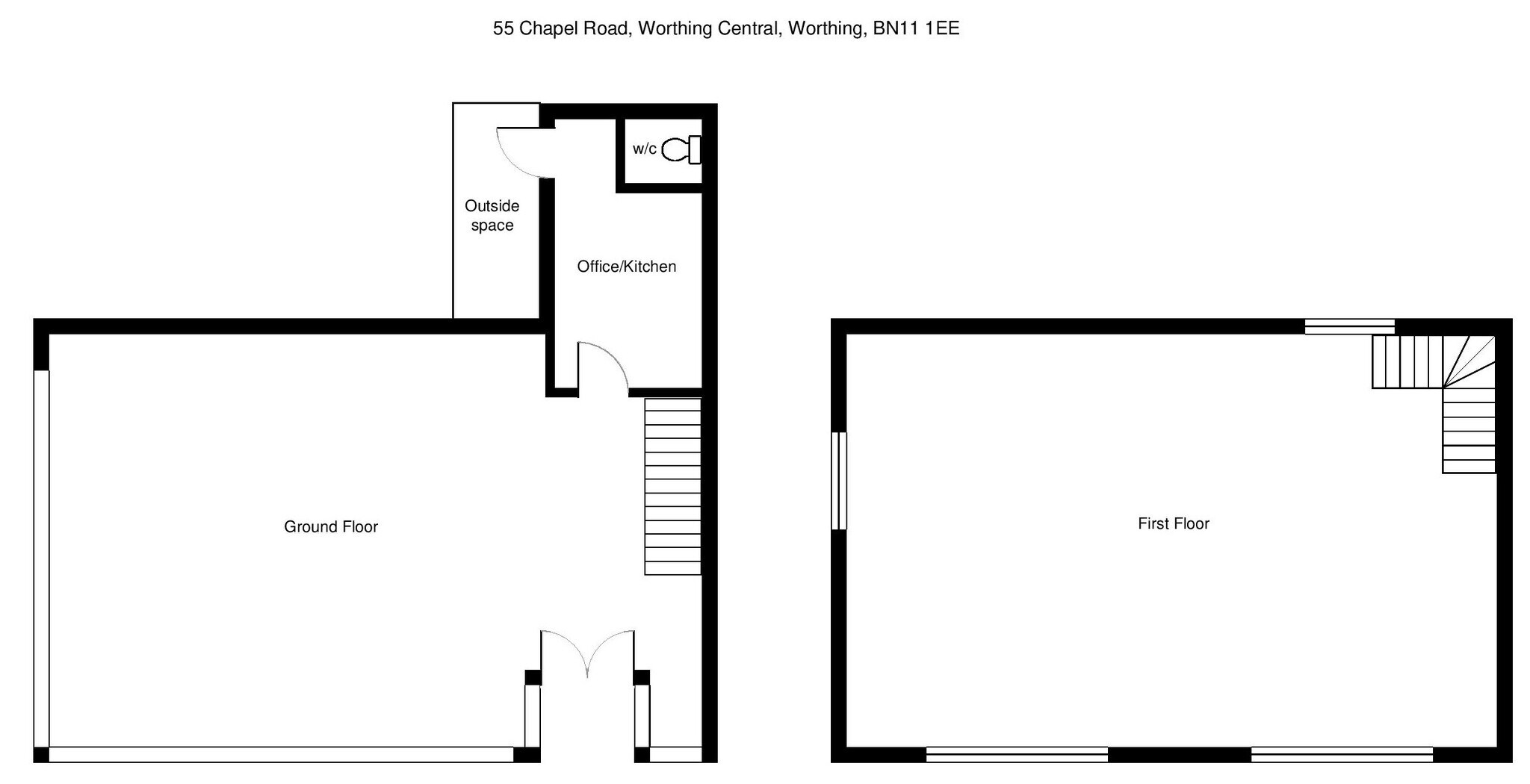 55 Chapel Rd, Worthing à louer Plan d’étage- Image 1 de 1