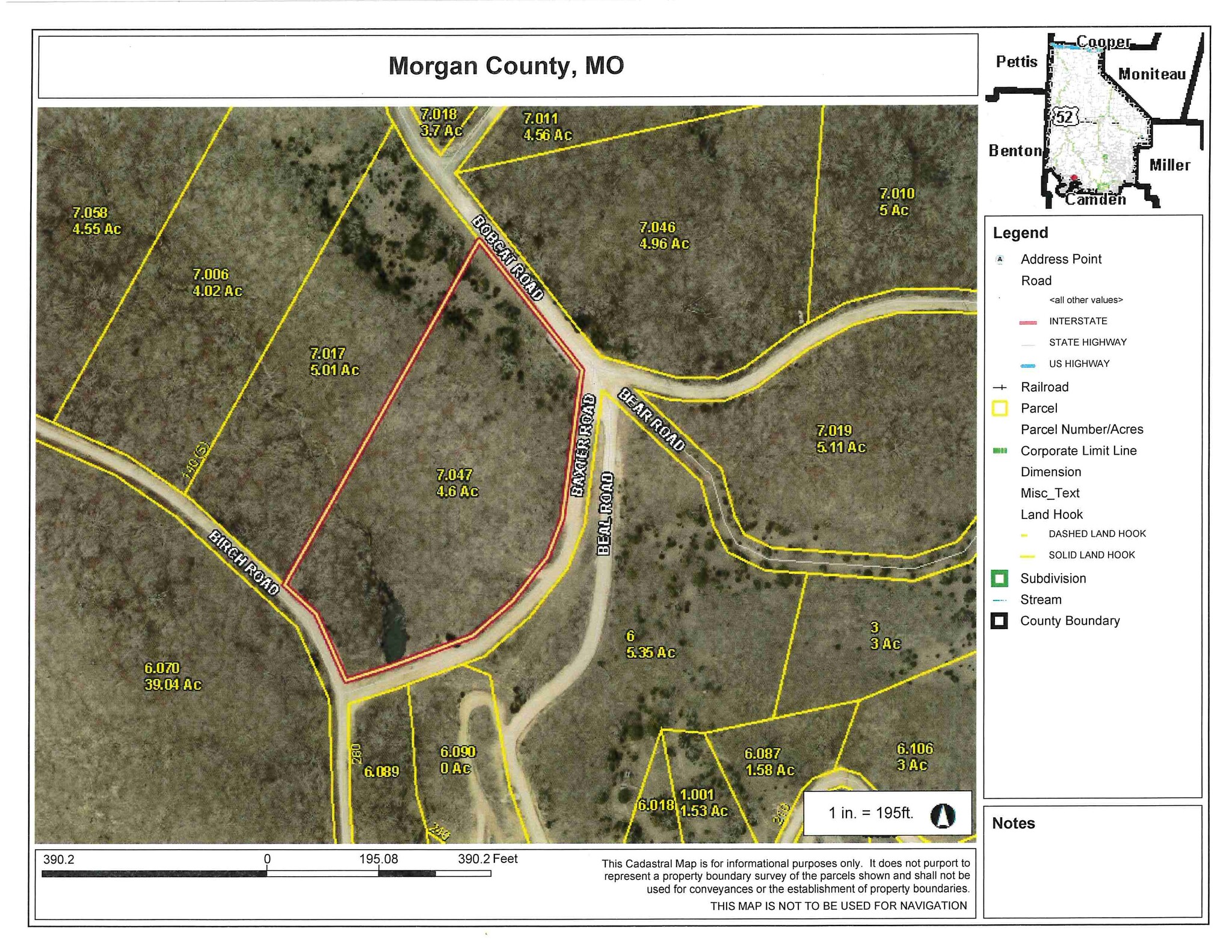 Bobcat Rd, Stover, MO à vendre Plan cadastral- Image 1 de 1