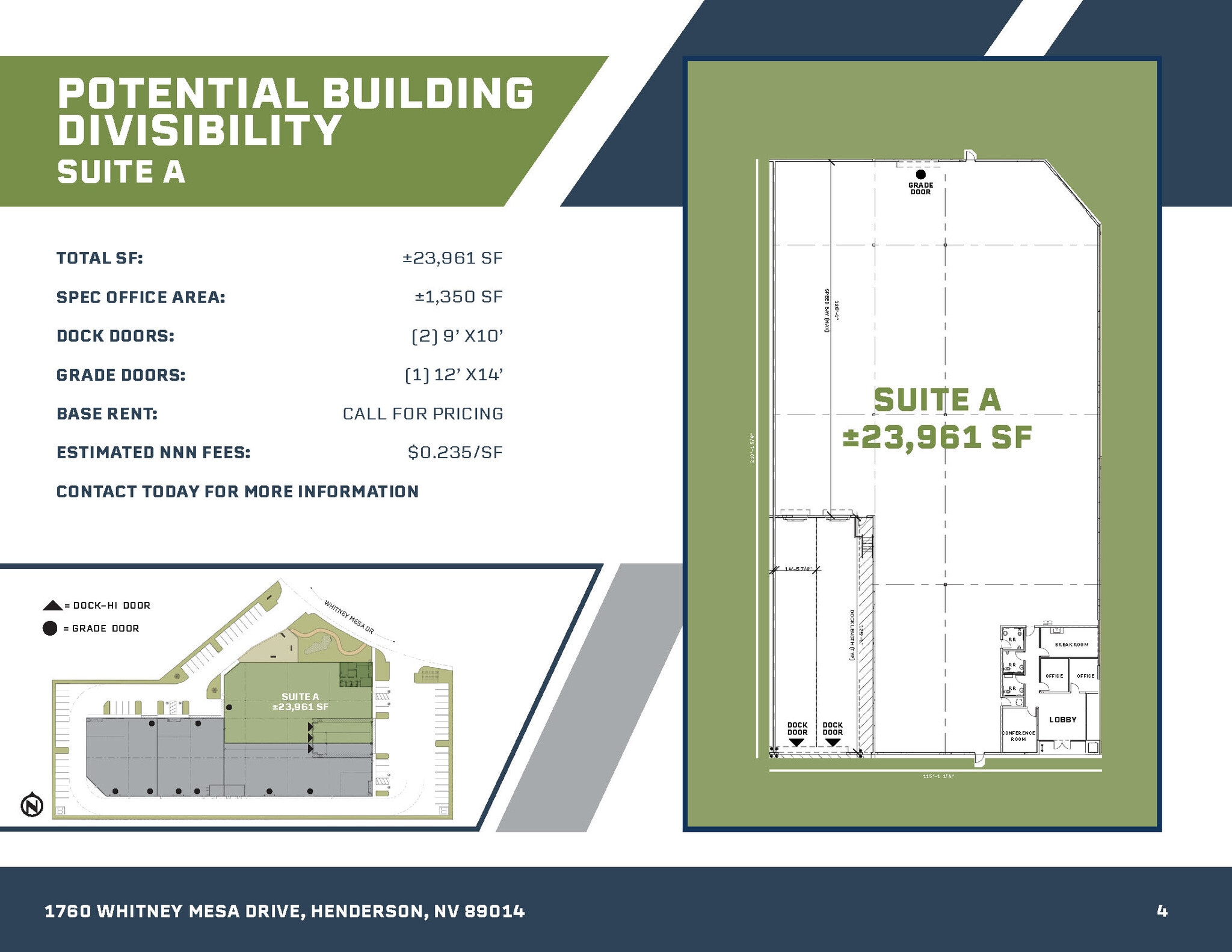 1760 Whitney Mesa Dr, Henderson, NV for lease Floor Plan- Image 1 of 4